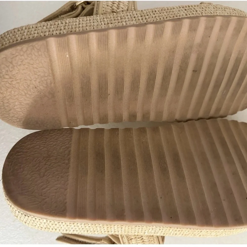 Madden NYC Beige Braided Espadrille Platform Sandal - Picture 9 of 11